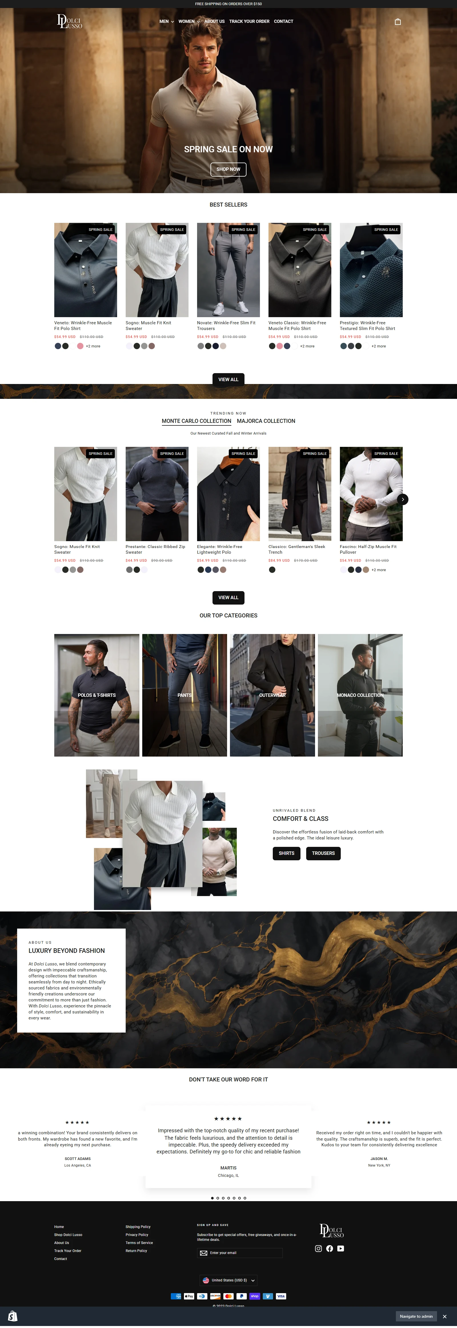 Dolci Lusso Shopify store