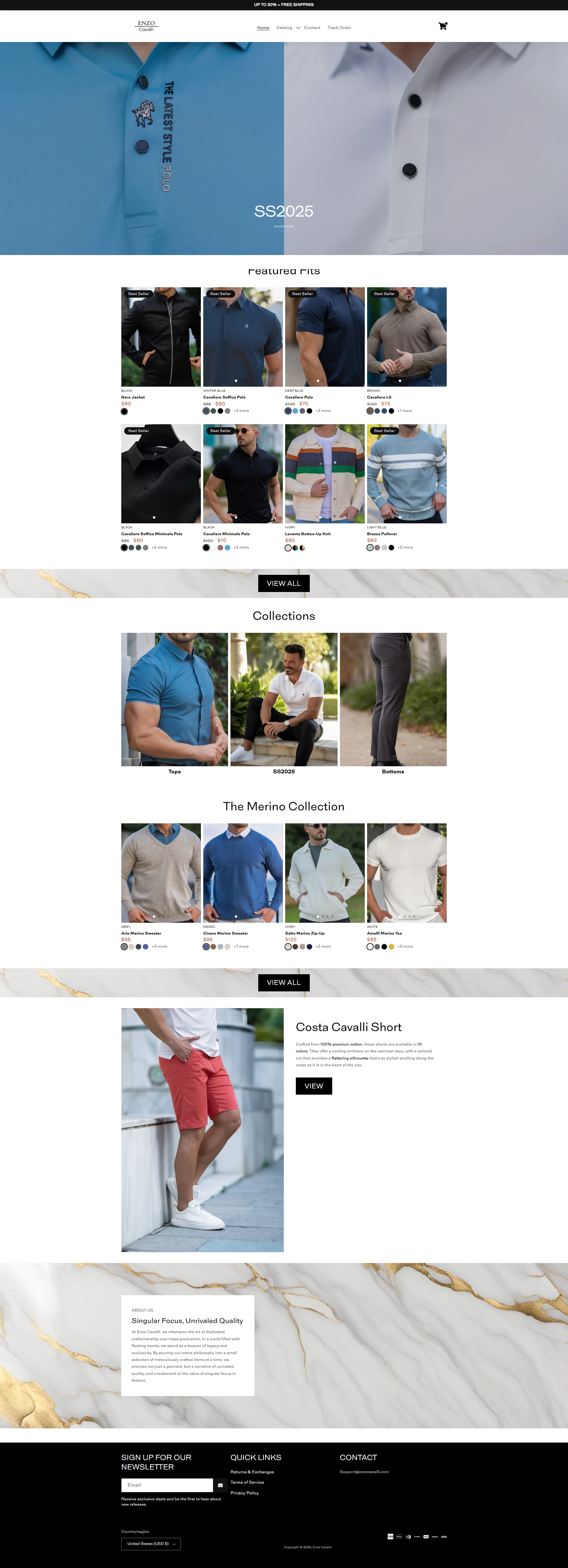 Enzo Cavalli Shopify store