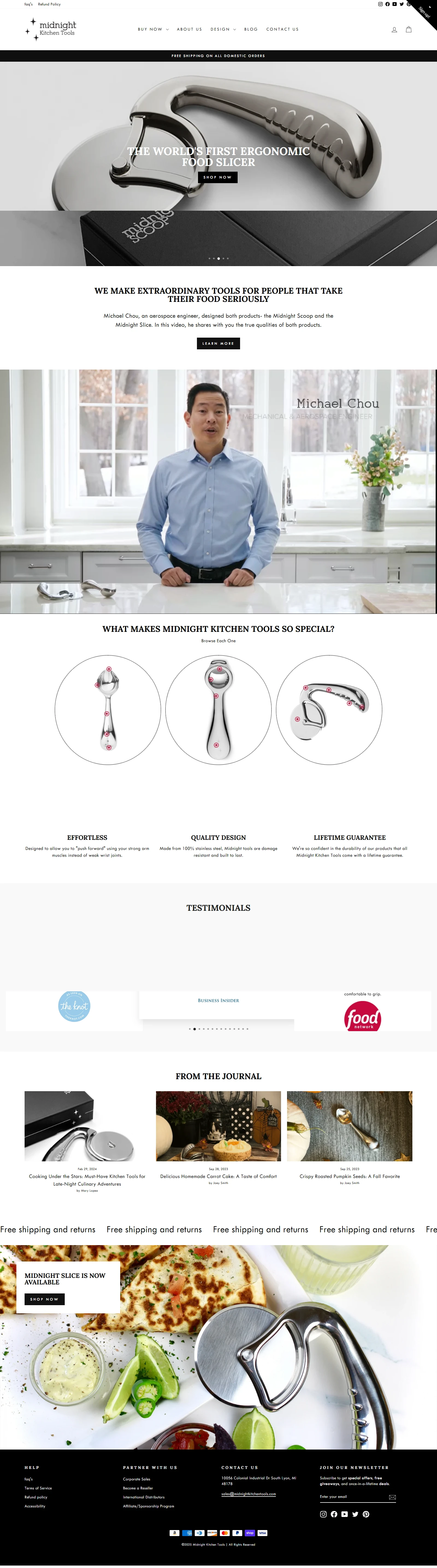 Midnight Kitchen Tools Shopify store