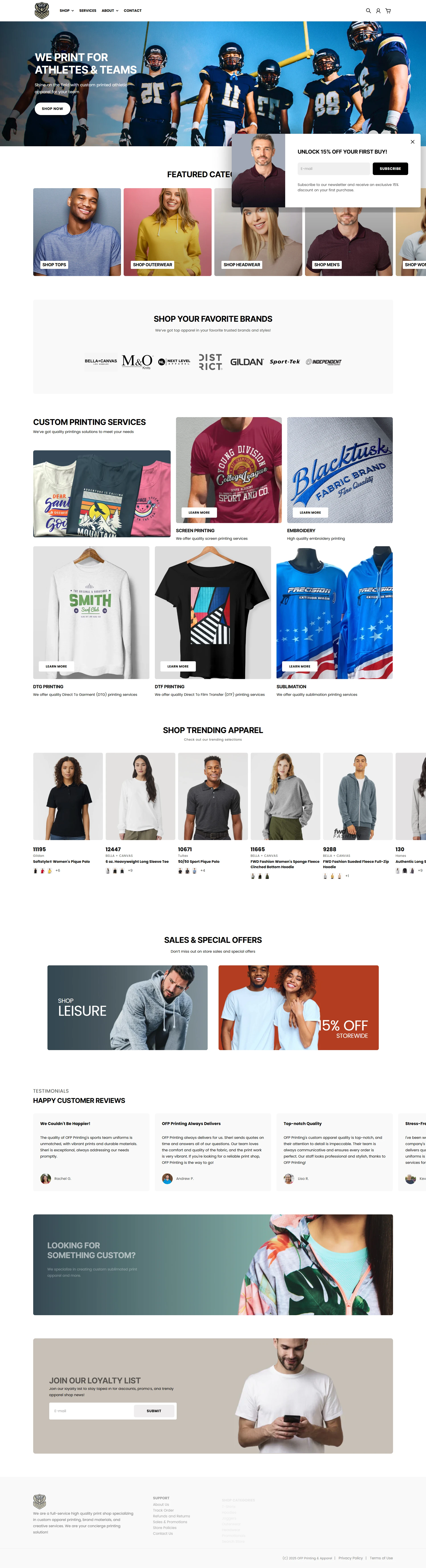 OFP Printing & Apparel - Home